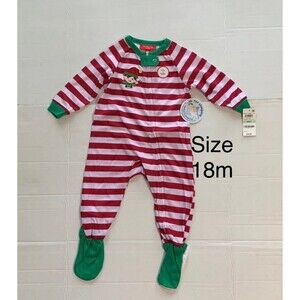 Macys candy cane stripe Pajamas  Size 18 month  New With Tags